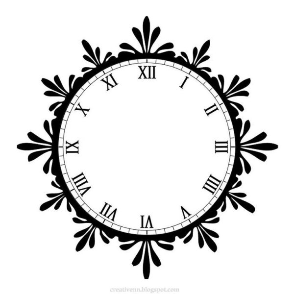 Трафарет часов