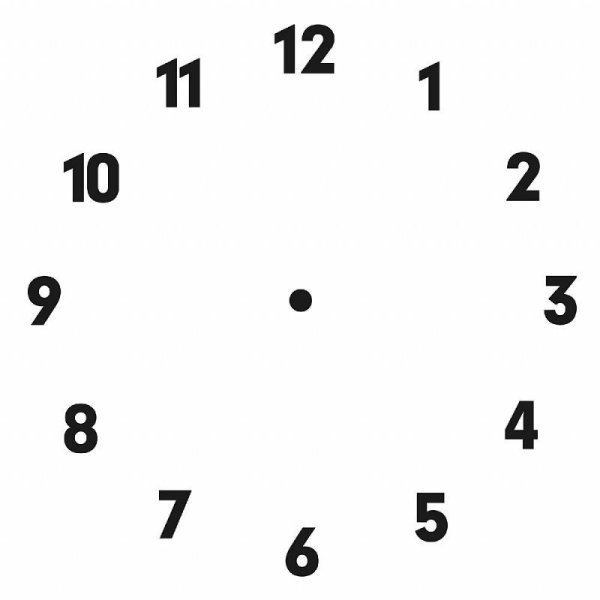 Макет часов без стрелок