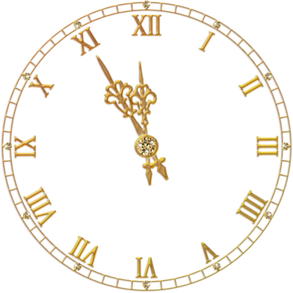 Золотой циферблат часов