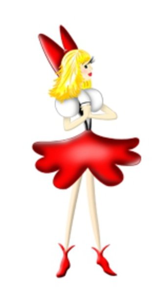 Дюймовочка на белом фоне