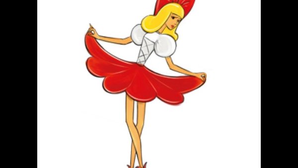 Дюймовочка на белом фоне