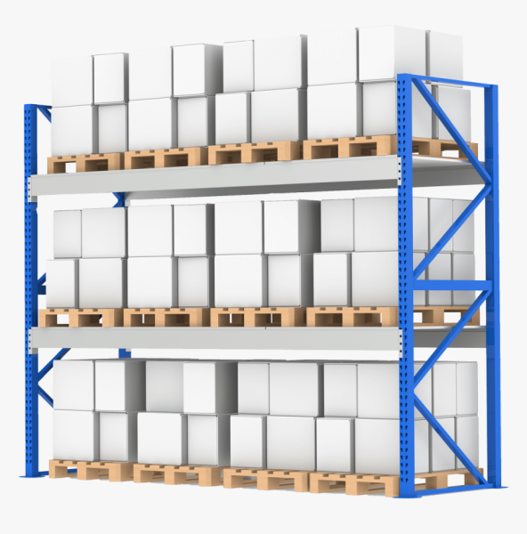 Складские стеллажи на прозрачном фоне
