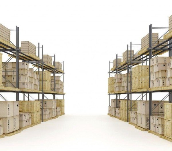 Склад на белом фоне