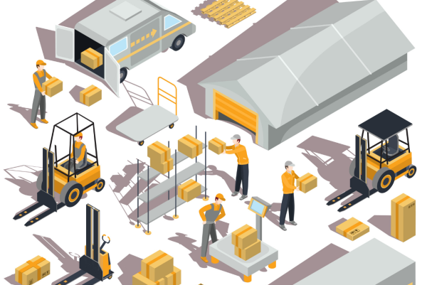 Складская логистика инфографика