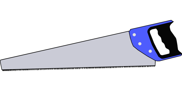 Пила на белом фоне