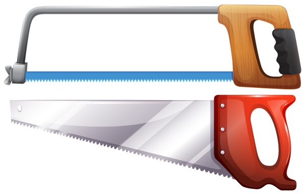 Ножовка на белом фоне