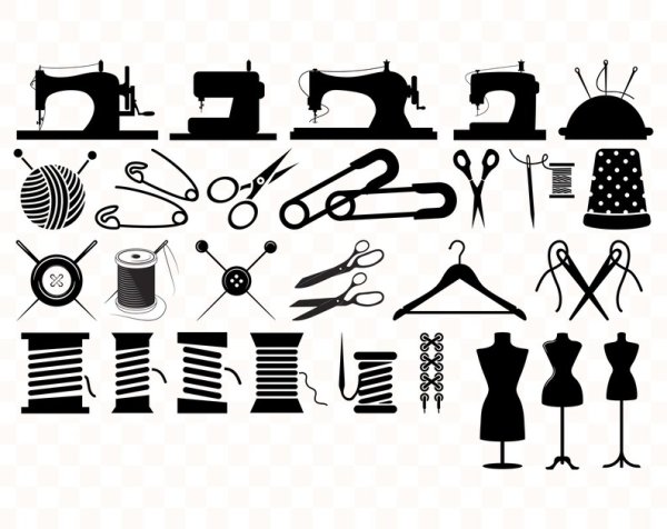 Швейные атрибуты силуэт