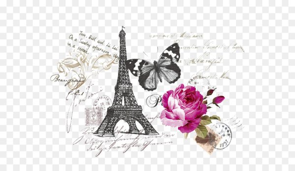Париж на прозрачном фоне