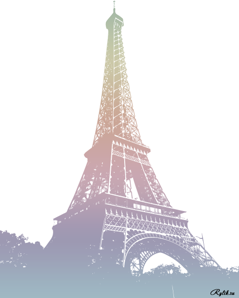 Эйфелева башня на прозрачном фоне