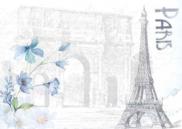 Франция на белом фоне