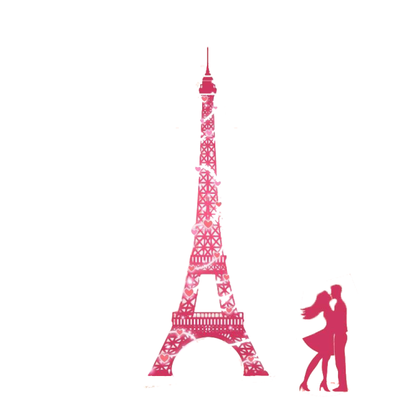 Эльфелева башня на белом фоне