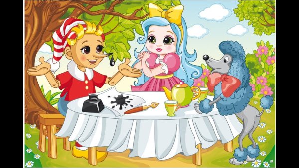 Буратино золотой ключик Мальвина