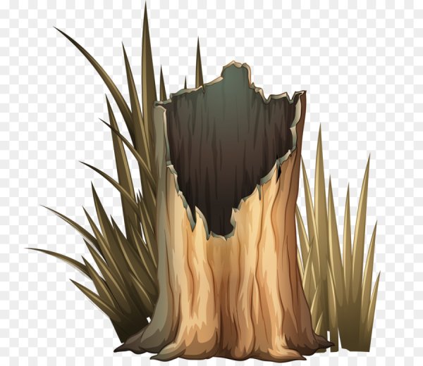 Пенек на прозрачном фоне