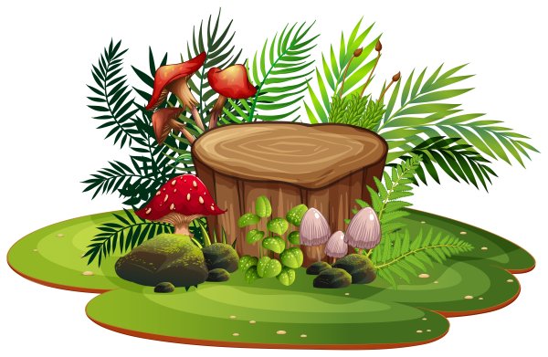 Полянка с пеньком