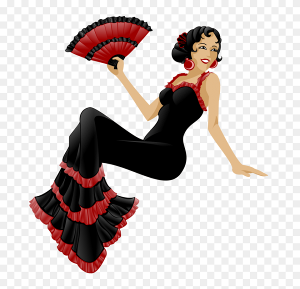 Фламенко на белом фоне