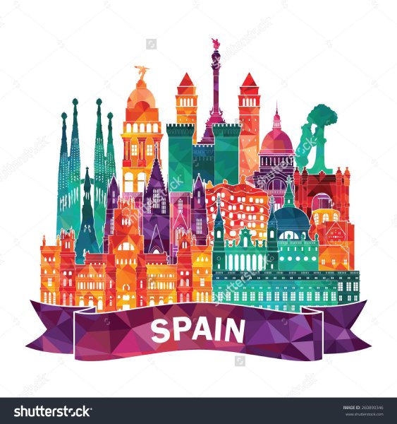 Испания рисунок вектор