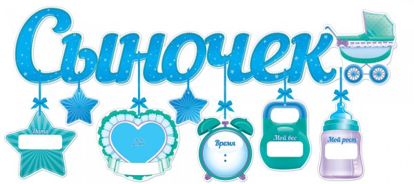 Гирлянда с подвеской метрикой сыночек