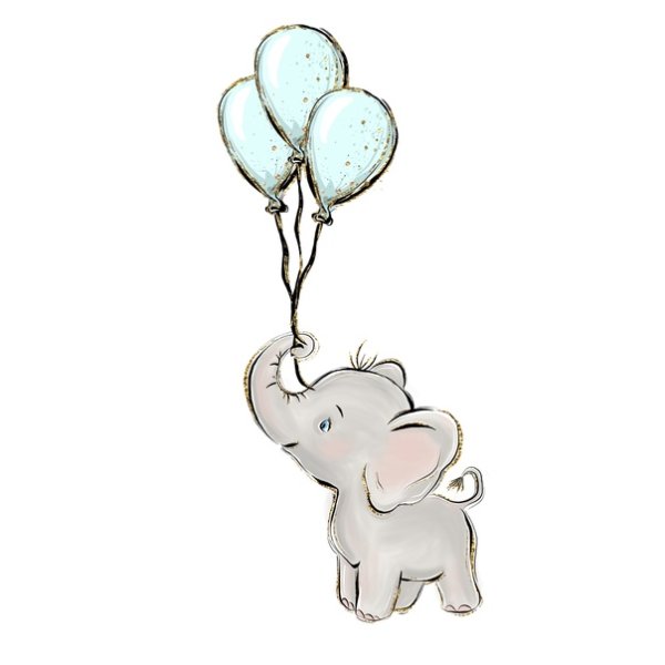 Слоненок с шариками