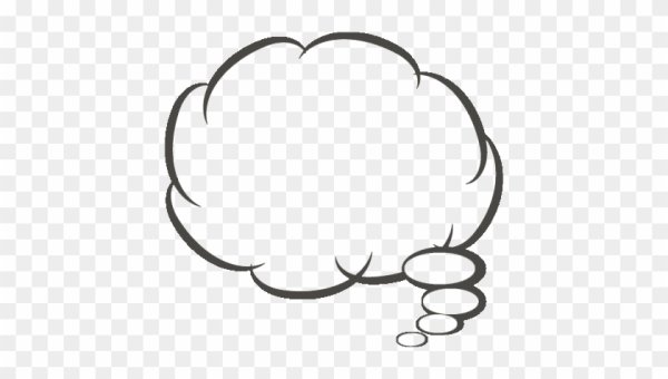 Смайлик облачко мысли