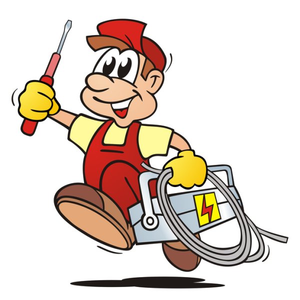 Электромонтер мультяшный