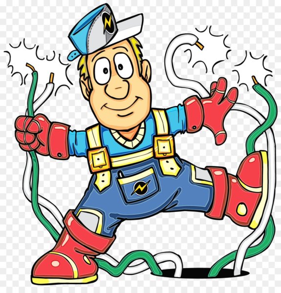 Электромонтер мультяшный