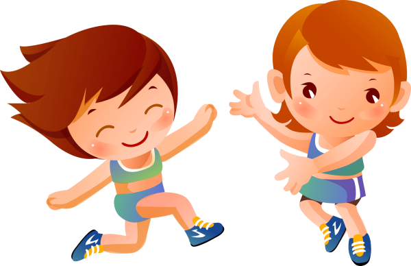 Спортивные дети мультяшные