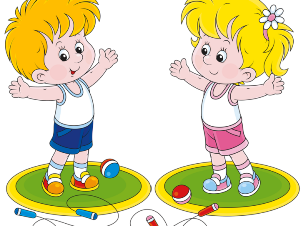 Дети делают зарядку