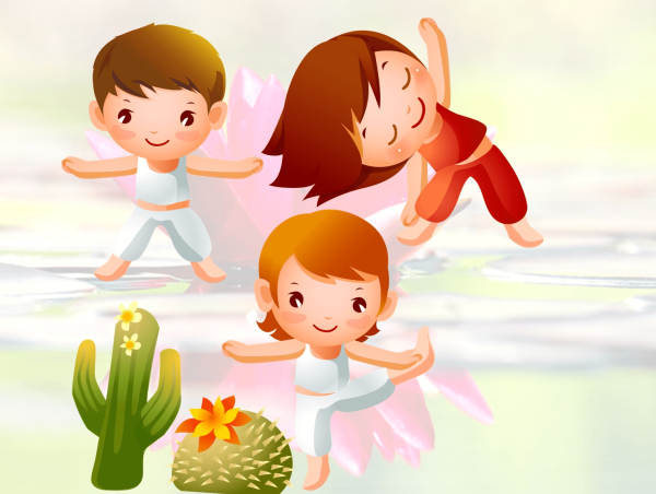 Дети спорт вектор