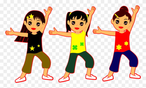 Мультяшные дети танцуют