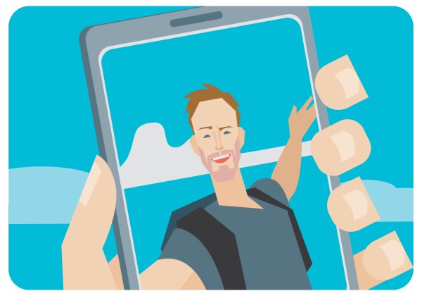 Селфи иллюстрация