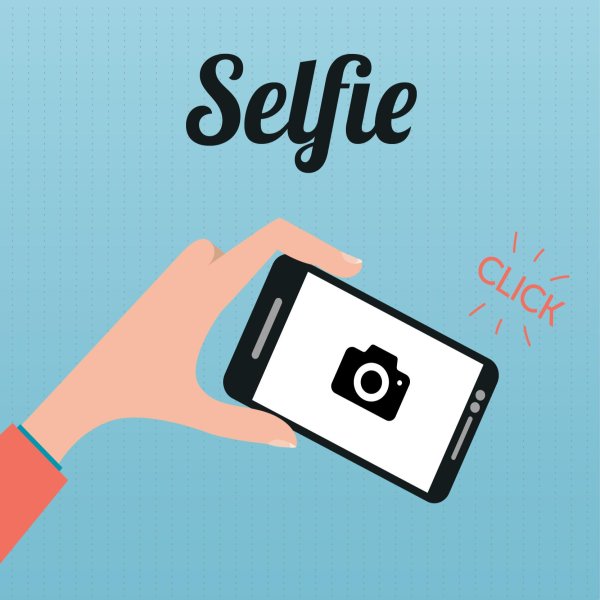 Рисунок смартфон селфи