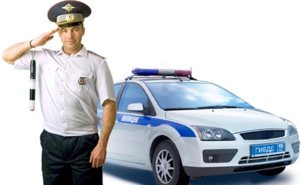 Полиция на белом фоне