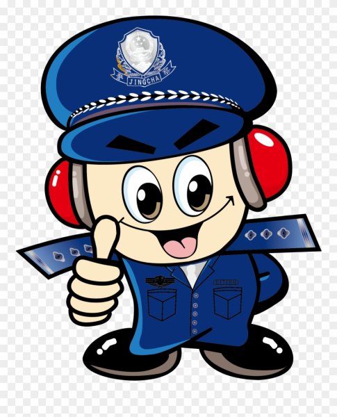 Полицейский мультяшка