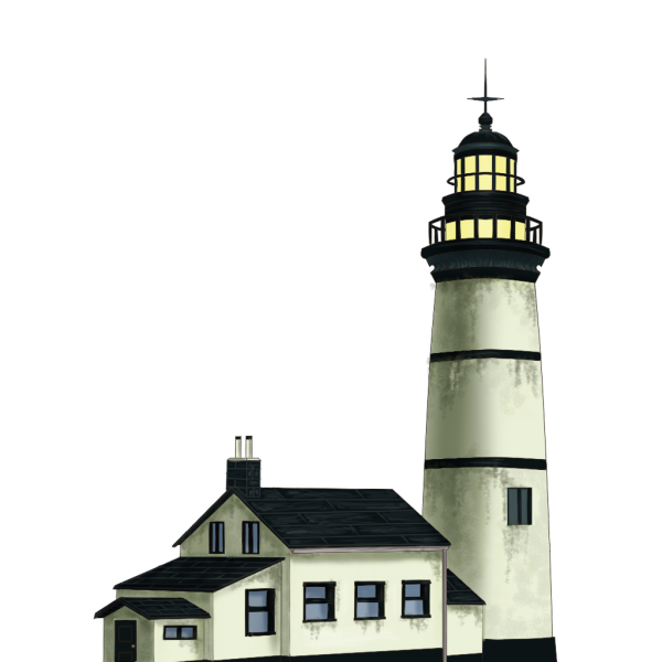 Маяк на прозрачном фоне