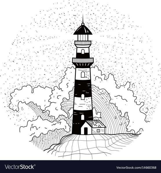 Маяк на прозрачном фоне