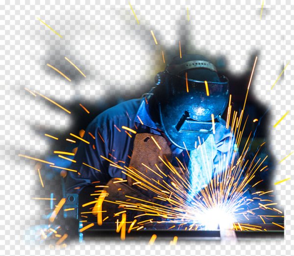 Сварщик на белом фоне