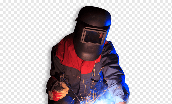 Сварщик на белом фоне