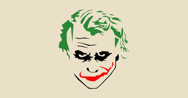 Трафарет Джокера лицо