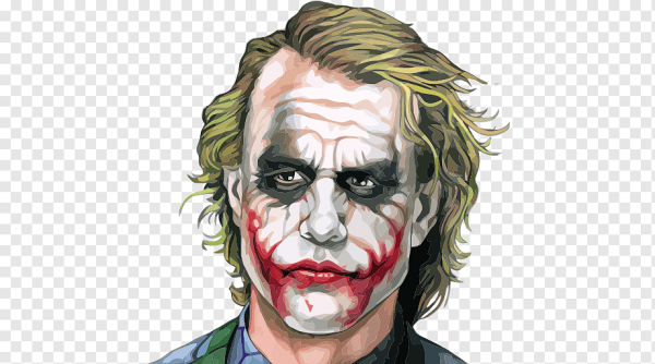 Лицо Джокера на белом фоне