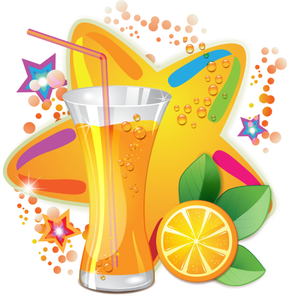 Разноцветные коктейли