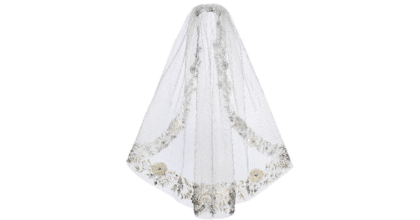 Свадебная фата на прозрачном фоне