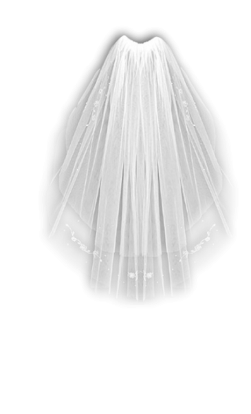 Фата Свадебная на белом фоне