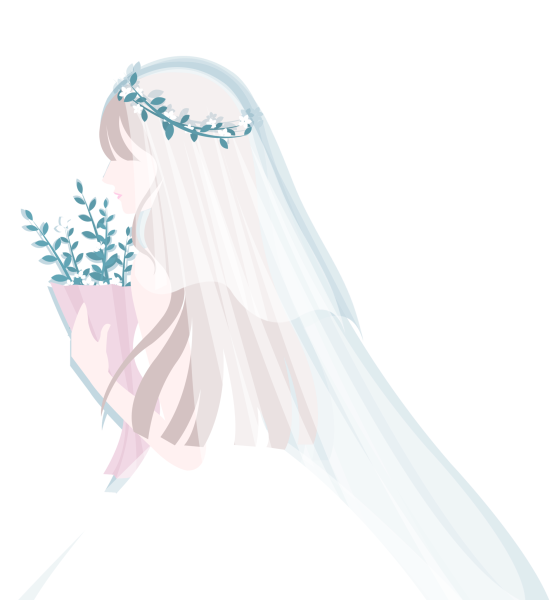 Фата для невесты на белом фоне