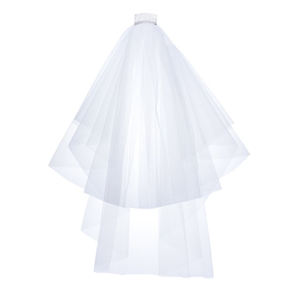 Фата для невесты на белом фоне