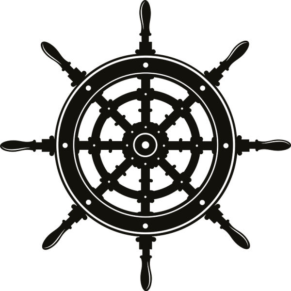 Руль корабля вектор