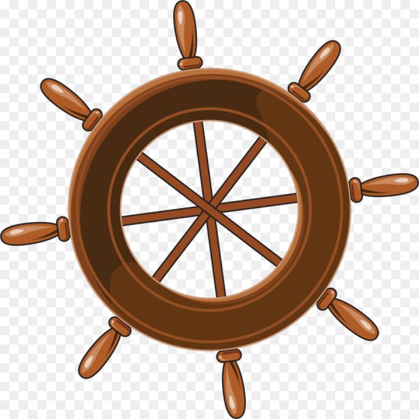 Штурвал корабля на прозрачном фоне