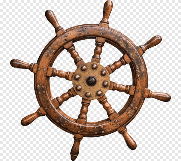 Старинный штурвал корабля