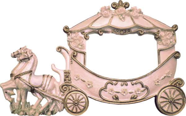 Карета на белом фоне