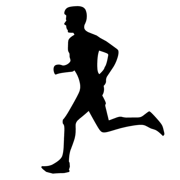 Силуэт бегущего человека