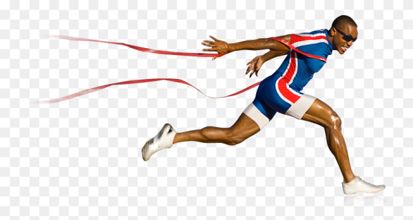 Спортсмен на прозрачном фоне